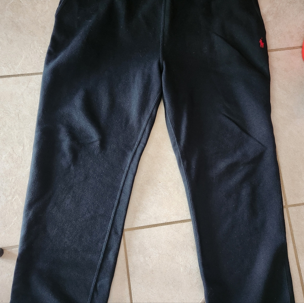Mens Black Ralph Lauren Polo sweat pants